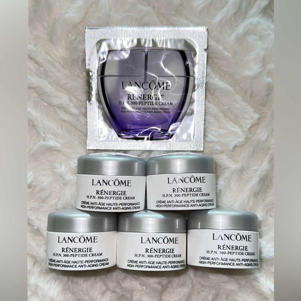 ✨🤍 NEW (5) Lancôme Rénergie H.P.N. 300-Peptide Cream Set .16 fl oz each + foil🤍✨